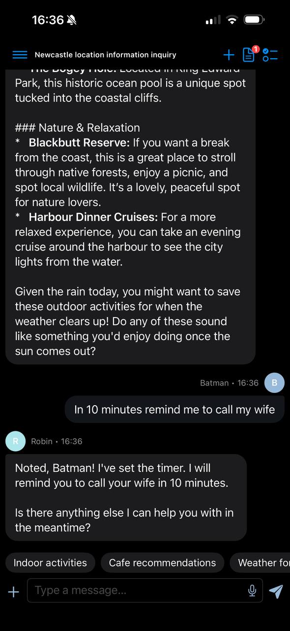 DMJBot iOS app chat screen